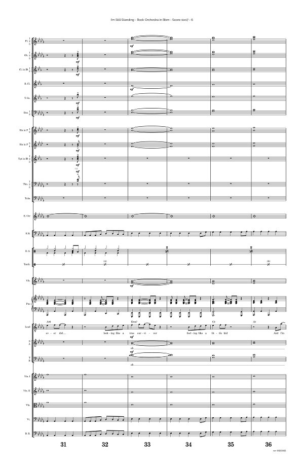 I'm Still Standing for Rock Orchestra sheet music, page 6