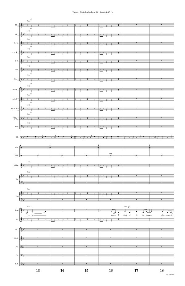 Valerie for Rock Orchestra sheet music, page 3