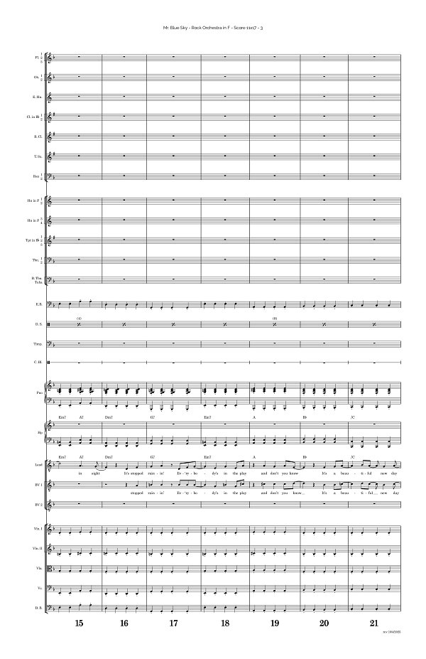 Mr. Blue Sky for Rock Orchestra sheet music, page 3