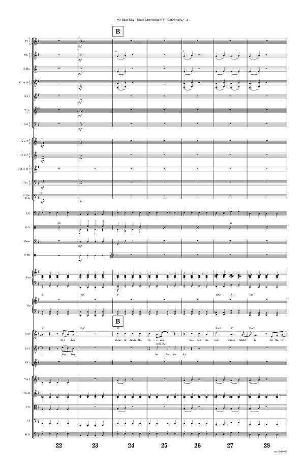 Mr. Blue Sky for Rock Orchestra sheet music, page 4