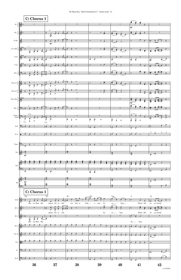 Mr. Blue Sky for Rock Orchestra sheet music, page 6