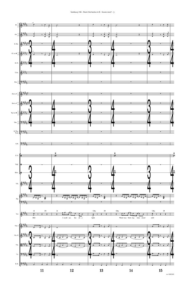 Solsbury Hill for Rock Orchestra sheet music, page 3