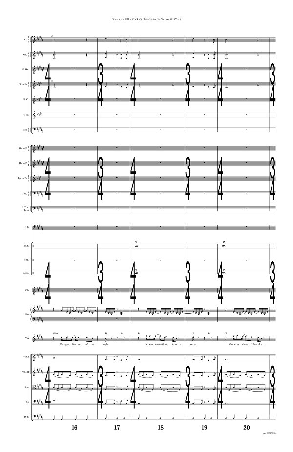 Solsbury Hill for Rock Orchestra sheet music, page 4