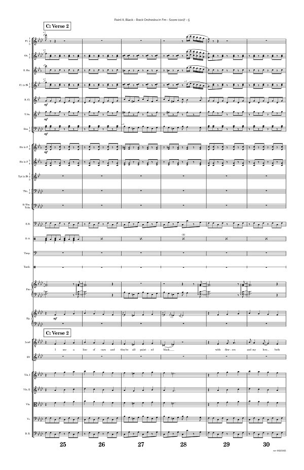 Paint It, Black for Rock Orchestra sheet music, page 5