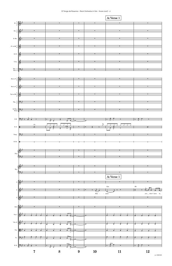 El Tango de Roxanne for Rock Orchestra sheet music, page 2