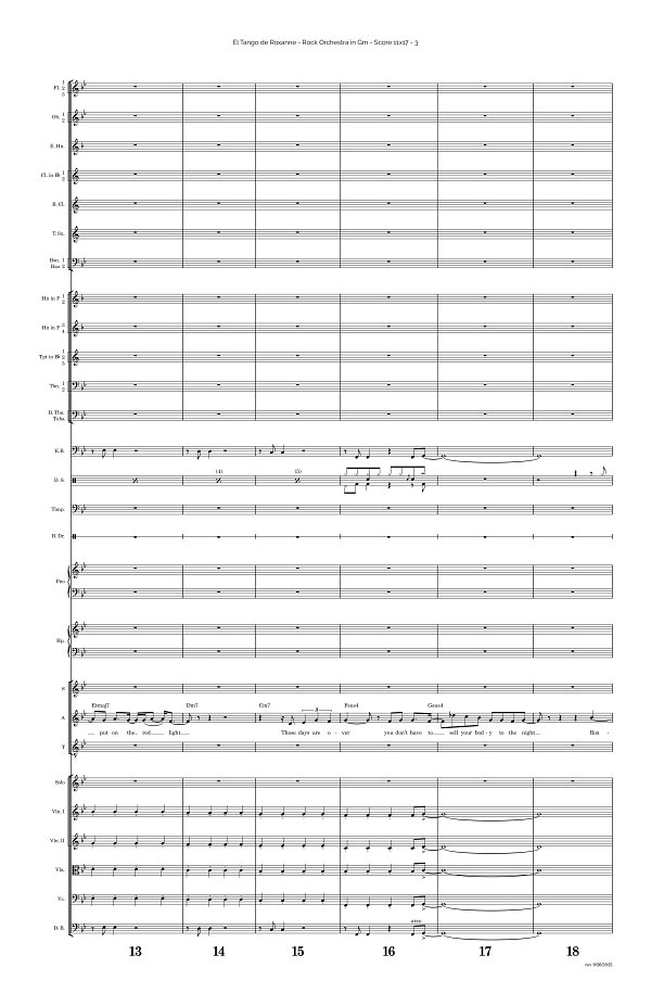El Tango de Roxanne for Rock Orchestra sheet music, page 3