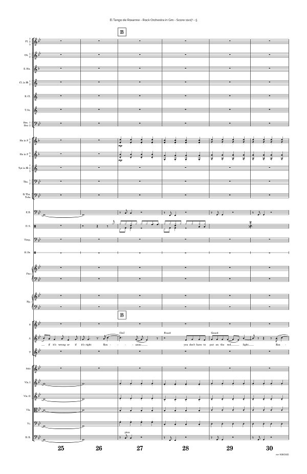 El Tango de Roxanne for Rock Orchestra sheet music, page 5