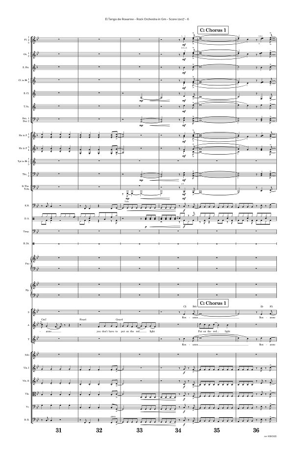 El Tango de Roxanne for Rock Orchestra sheet music, page 6