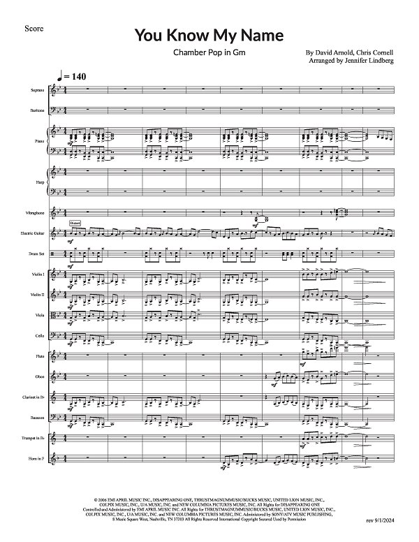 You Know My Name for Chamber Ensemble sheet music