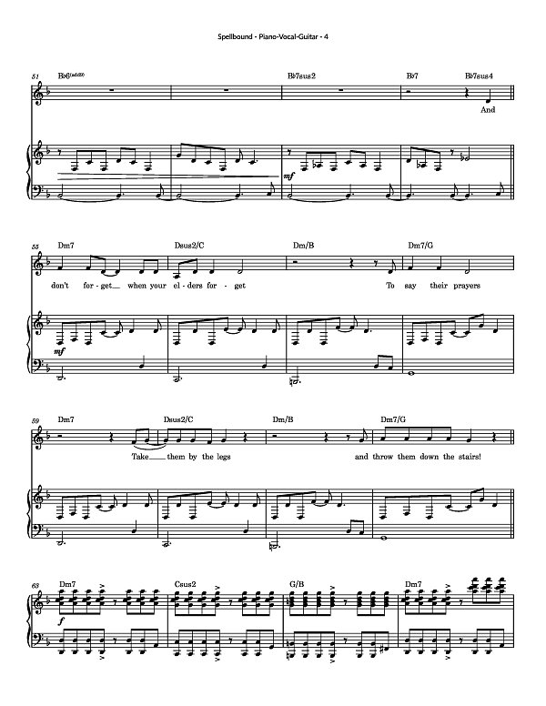 Spellbound for Piano-Vocal-Guitar sheet music, page 4