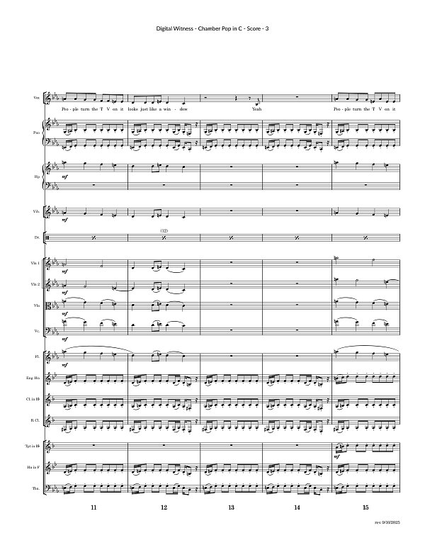 Digital Witness for Chamber Ensemble sheet music, page 3