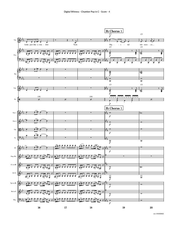 Digital Witness for Chamber Ensemble sheet music, page 4