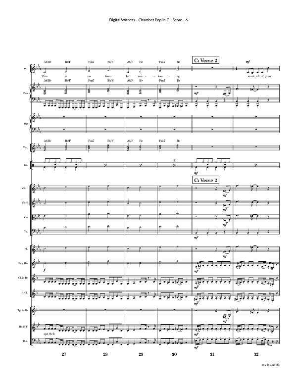 Digital Witness for Chamber Ensemble sheet music, page 6