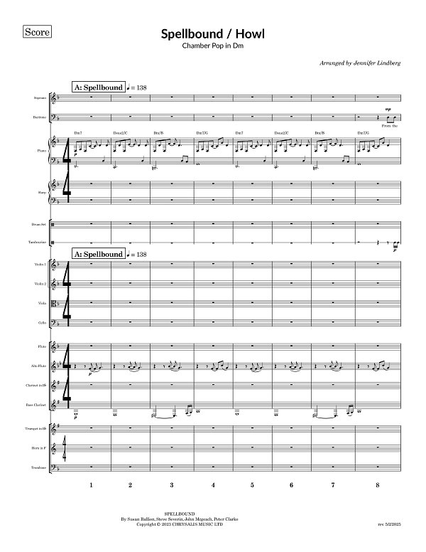 Spellbound x Howl for Chamber Ensemble sheet music, page 1