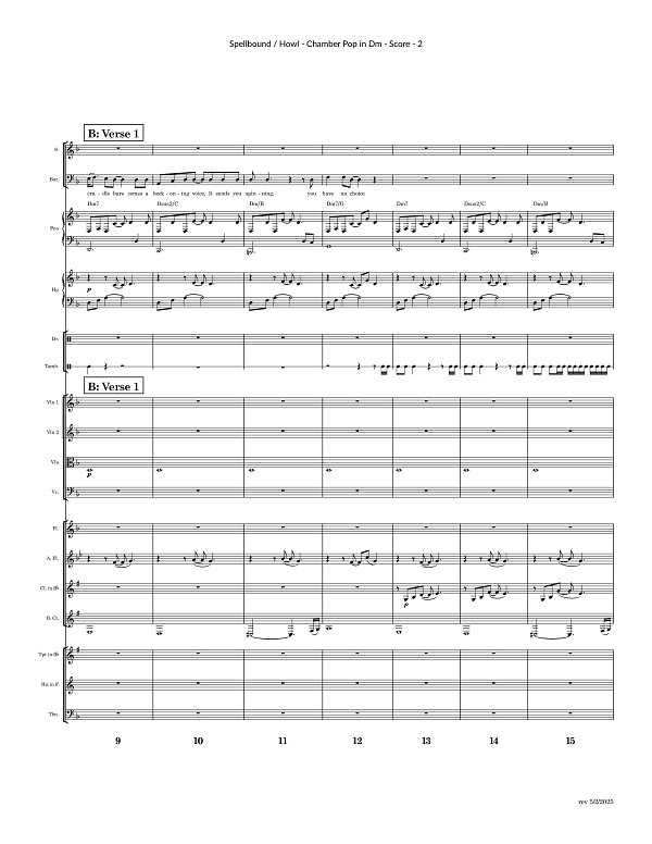 Spellbound x Howl for Chamber Ensemble sheet music, page 2