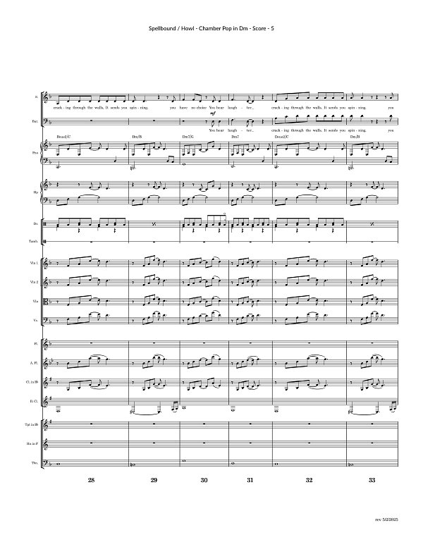 Spellbound x Howl for Chamber Ensemble sheet music, page 5