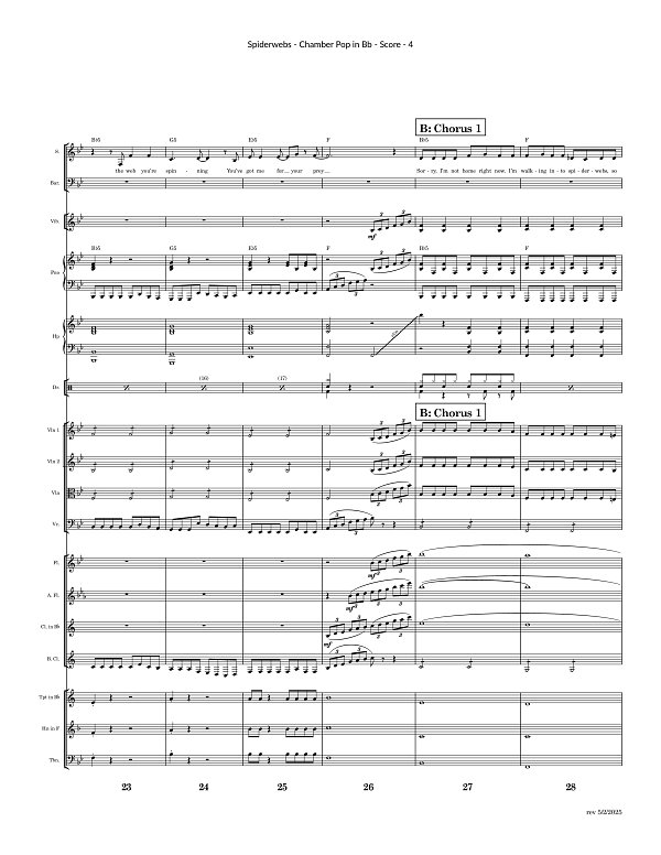 Spiderwebs for Chamber Ensemble sheet music, page 4