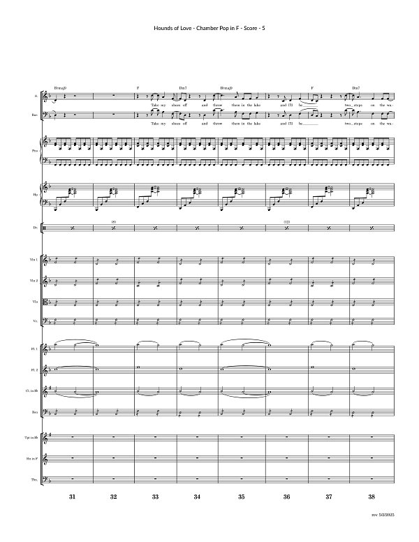 Hounds of Love for Chamber Ensemble sheet music, page 5