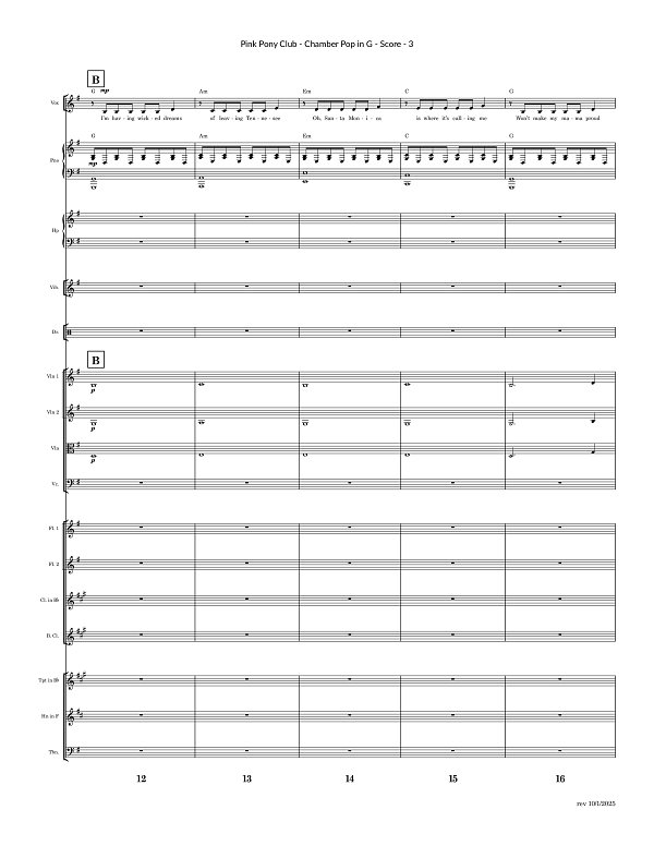 Pink Pony Club for Chamber Ensemble sheet music, page 3