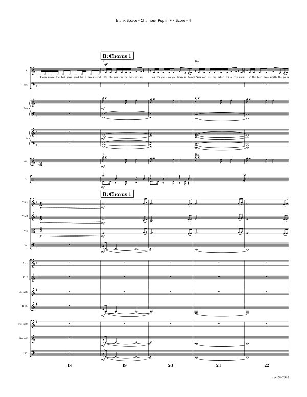 Blank Space for Chamber Ensemble sheet music, page 4