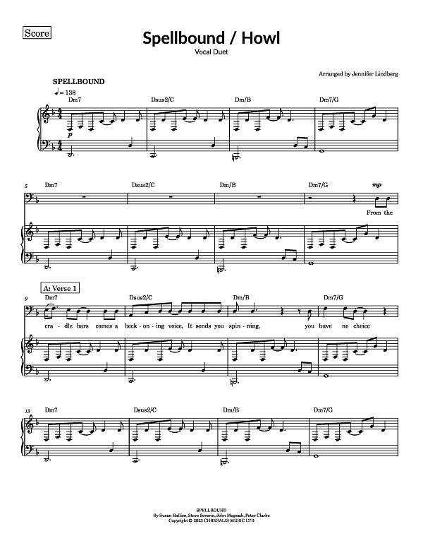 Spellbound x Howl for Piano-Vocal-Guitar sheet music, page 1