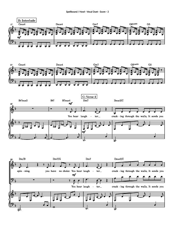 Spellbound x Howl for Piano-Vocal-Guitar sheet music, page 2