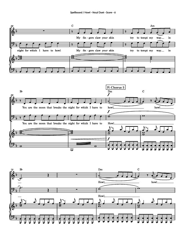 Spellbound x Howl for Piano-Vocal-Guitar sheet music, page 6