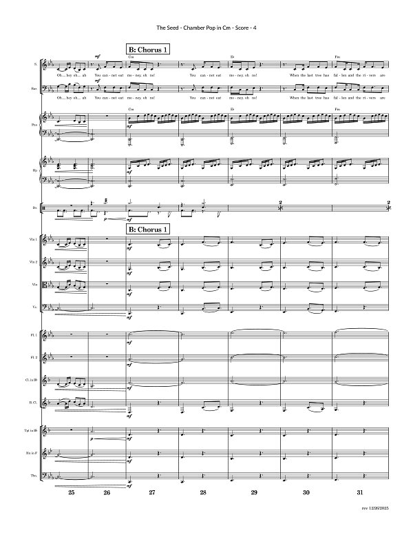 The Seed for Chamber Ensemble sheet music, page 4
