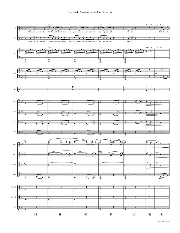 The Seed for Chamber Ensemble sheet music, page 6