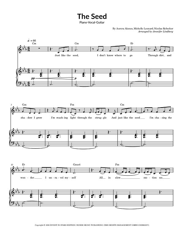 The Seed for Piano-Vocal-Guitar sheet music, page 1
