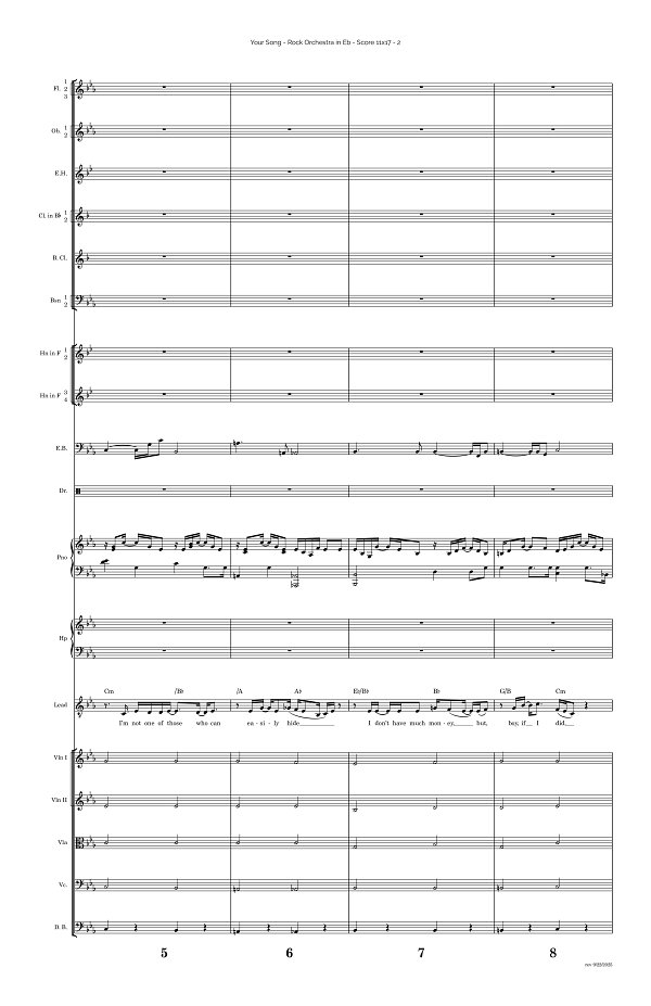 Your Song for Rock Orchestra sheet music, page 2