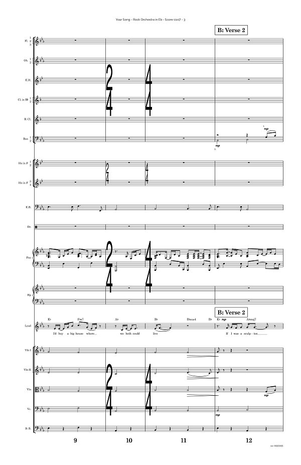 Your Song for Rock Orchestra sheet music, page 3