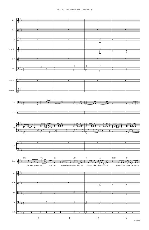 Your Song for Rock Orchestra sheet music, page 4