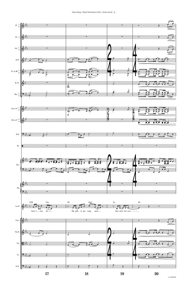 Your Song for Rock Orchestra sheet music, page 5