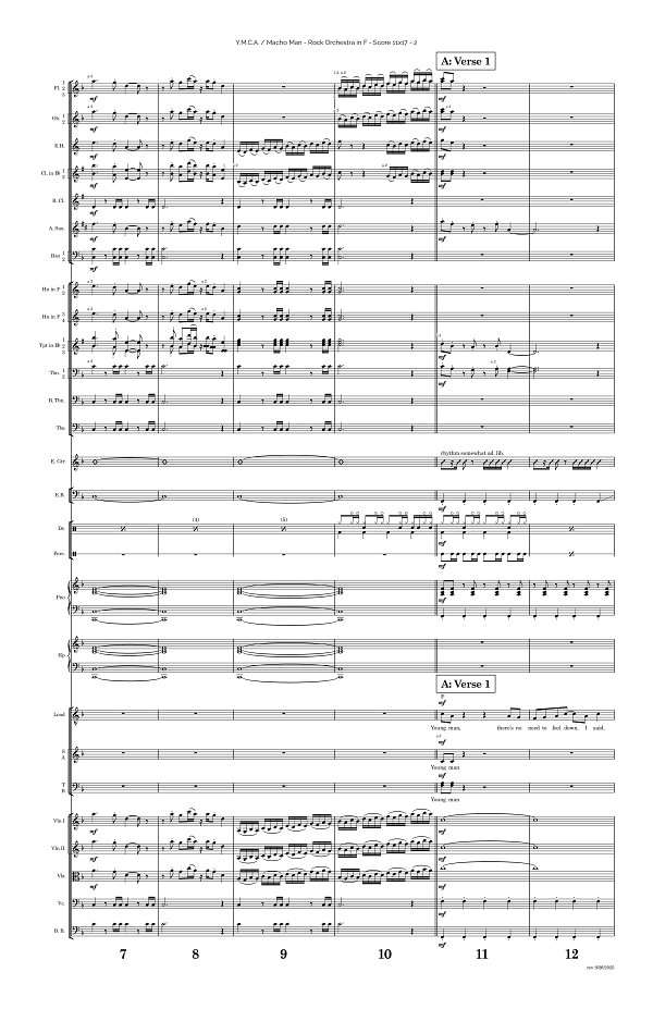 Y.M.C.A. x Macho Man for Rock Orchestra sheet music, page 2