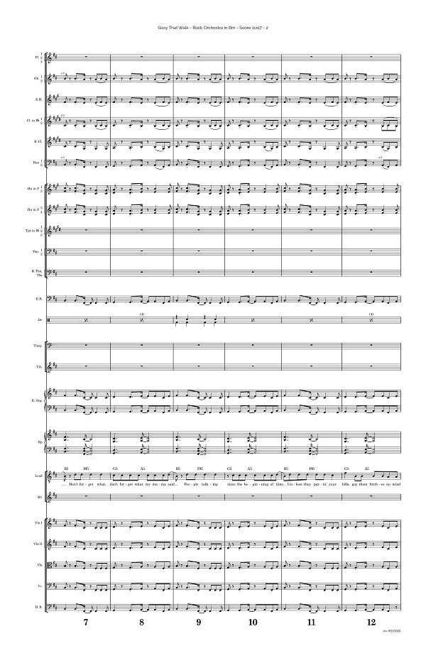 Sissy That Walk for Rock Orchestra sheet music, page 2