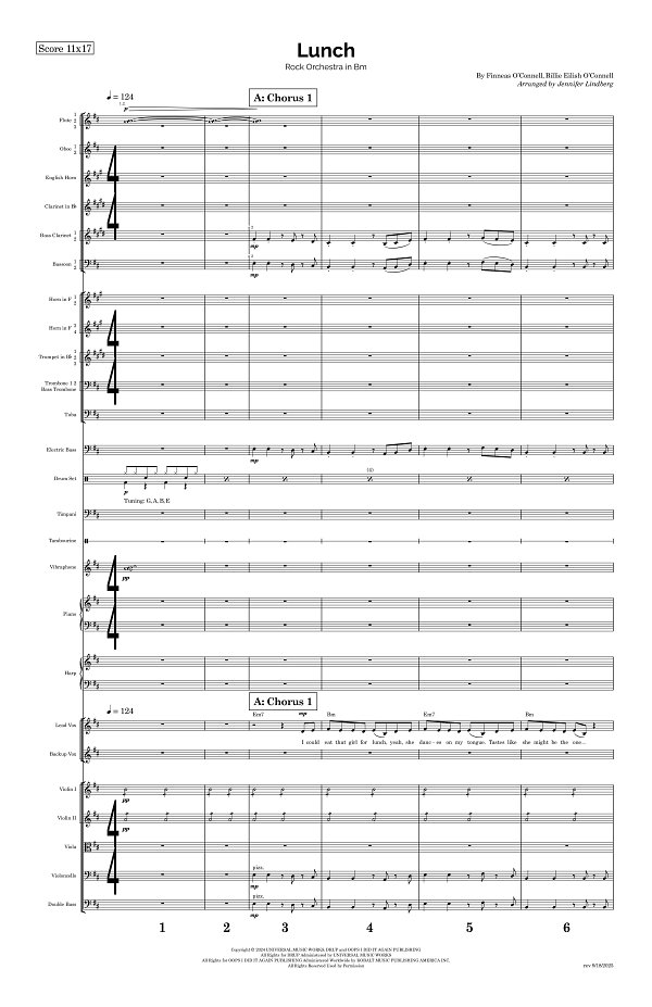 Lunch for Rock Orchestra sheet music, page 1