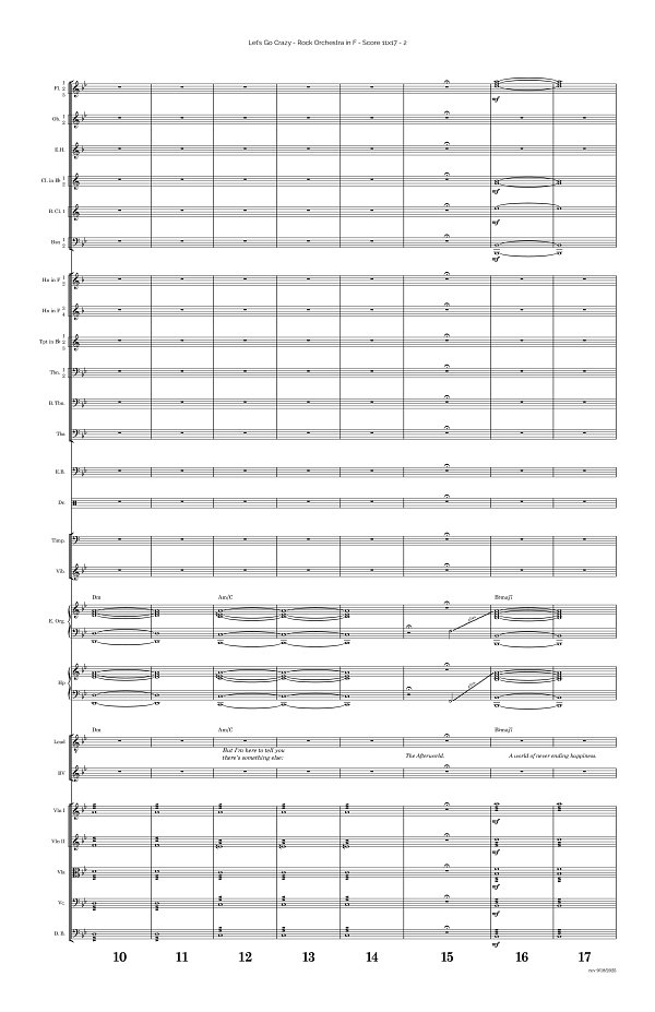 Let's Go Crazy for Rock Orchestra sheet music, page 2