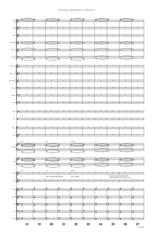 Let's Go Crazy for Rock Orchestra sheet music, page 3