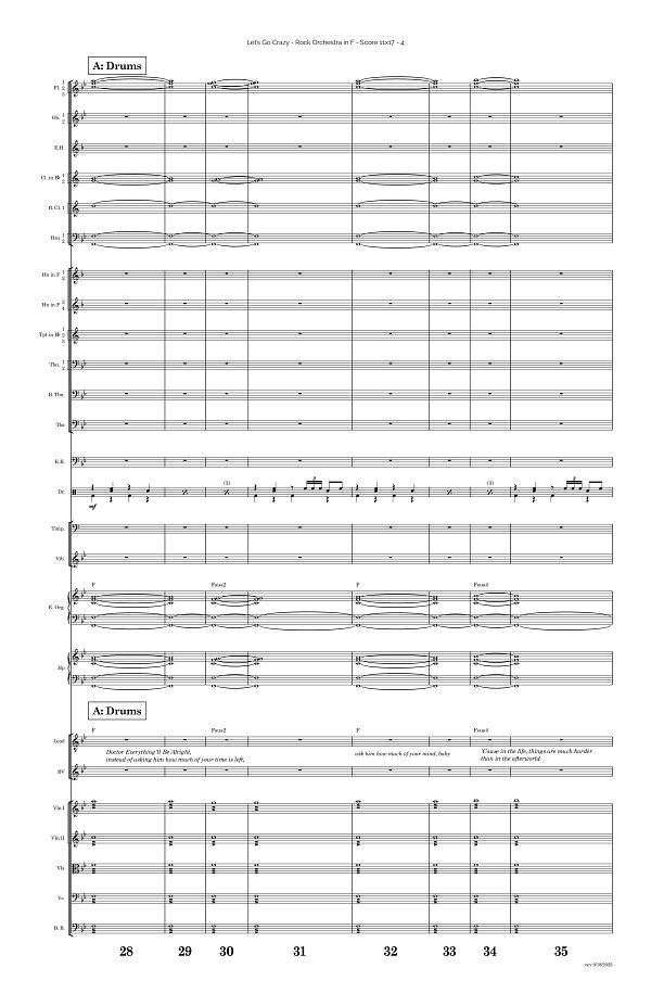 Let's Go Crazy for Rock Orchestra sheet music, page 4