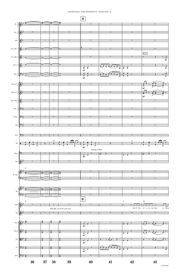 Let's Go Crazy for Rock Orchestra sheet music, page 5