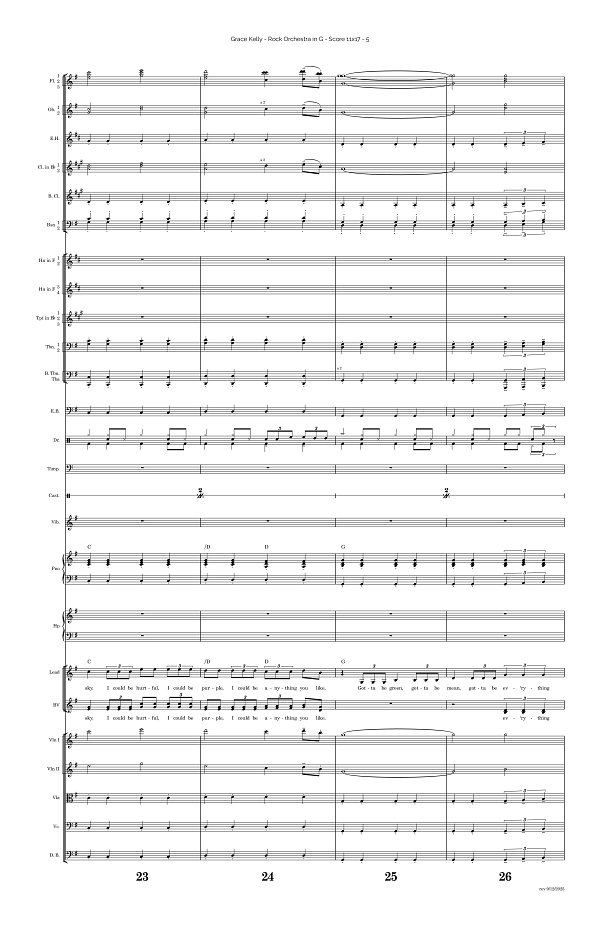 Grace Kelly for Rock Orchestra sheet music, page 5