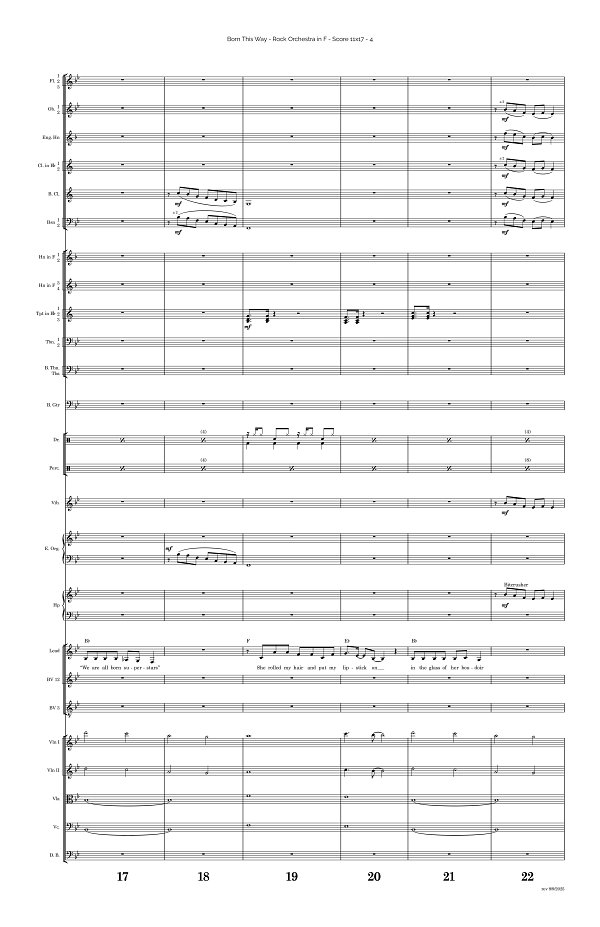 Born This Way for Rock Orchestra sheet music, page 4