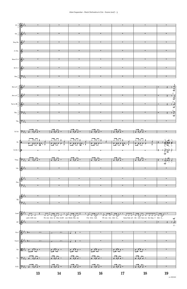 Alien Superstar for Rock Orchestra sheet music, page 3