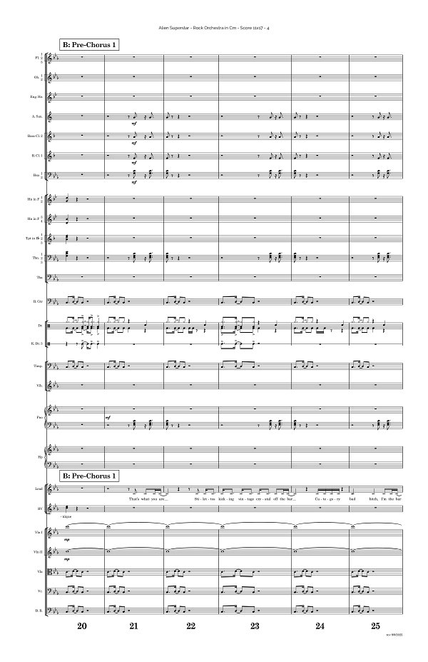 Alien Superstar for Rock Orchestra sheet music, page 4