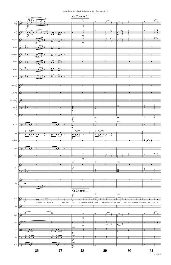Alien Superstar for Rock Orchestra sheet music, page 5