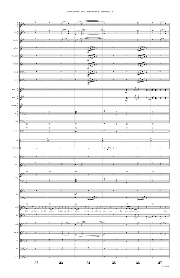 Alien Superstar for Rock Orchestra sheet music, page 6
