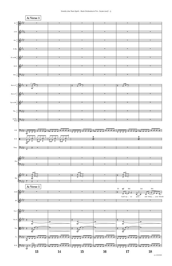 Smells Like Teen Spirit for Rock Orchestra sheet music, page 3