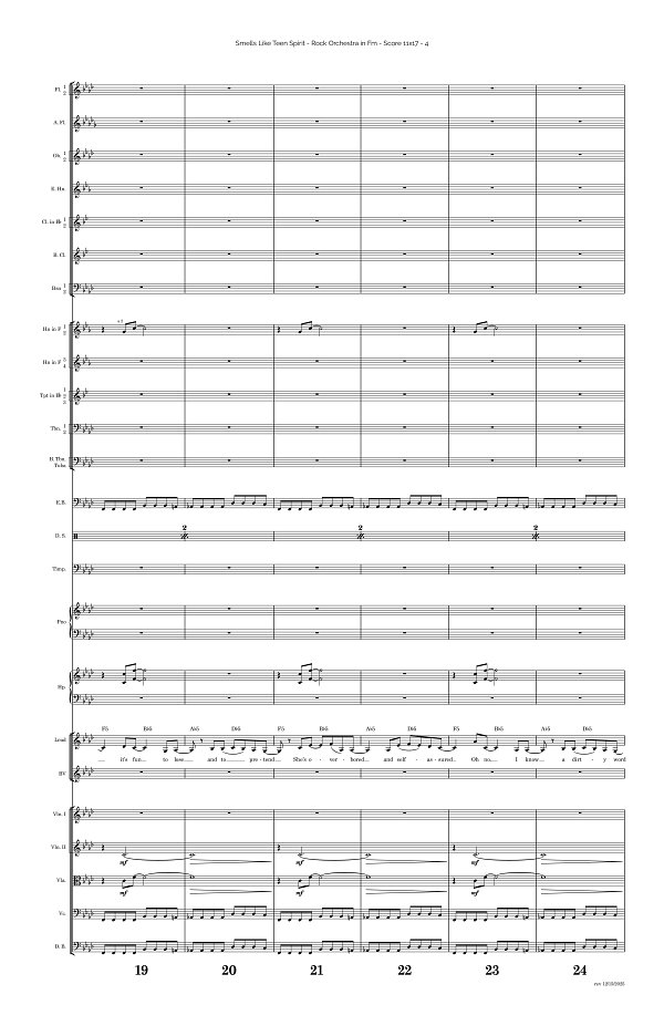 Smells Like Teen Spirit for Rock Orchestra sheet music, page 4