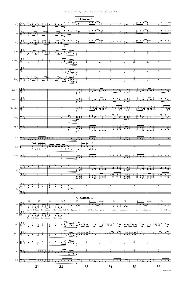Smells Like Teen Spirit for Rock Orchestra sheet music, page 6